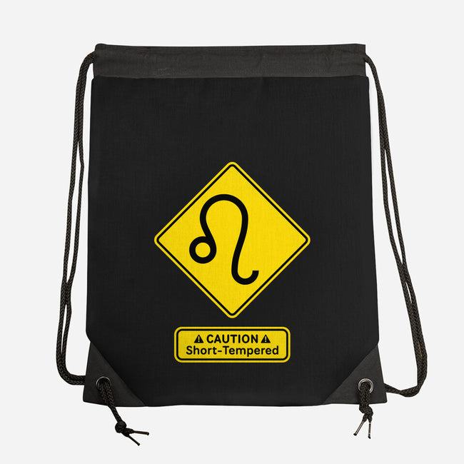 Caution Short-Tempered-None-Drawstring-Bag-imisko