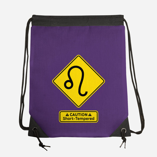 Caution Short-Tempered-None-Drawstring-Bag-imisko