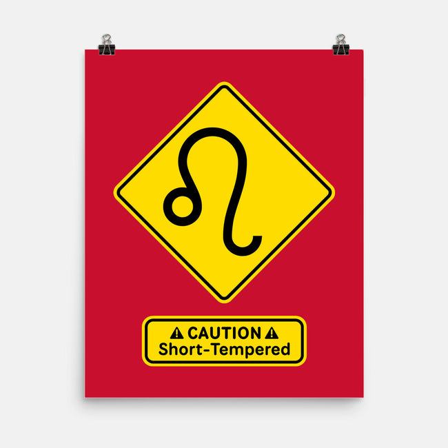 Caution Short-Tempered-None-Matte-Poster-imisko