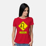 Caution Short-Tempered-Womens-Basic-Tee-imisko