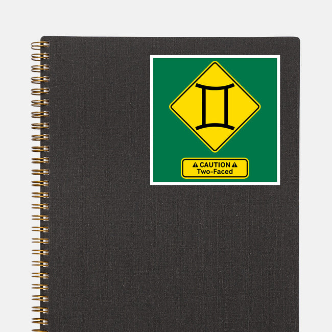 Caution Two-Faced-None-Glossy-Sticker-imisko