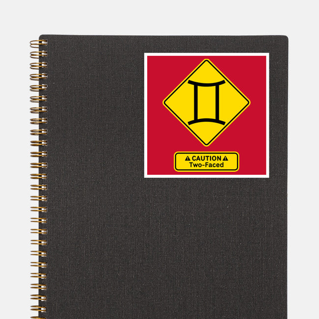 Caution Two-Faced-None-Glossy-Sticker-imisko