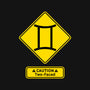 Caution Two-Faced-None-Polyester-Shower Curtain-imisko