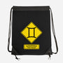 Caution Two-Faced-None-Drawstring-Bag-imisko