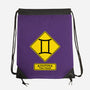 Caution Two-Faced-None-Drawstring-Bag-imisko