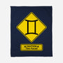 Caution Two-Faced-None-Fleece-Blanket-imisko