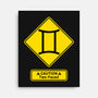 Caution Two-Faced-None-Stretched-Canvas-imisko