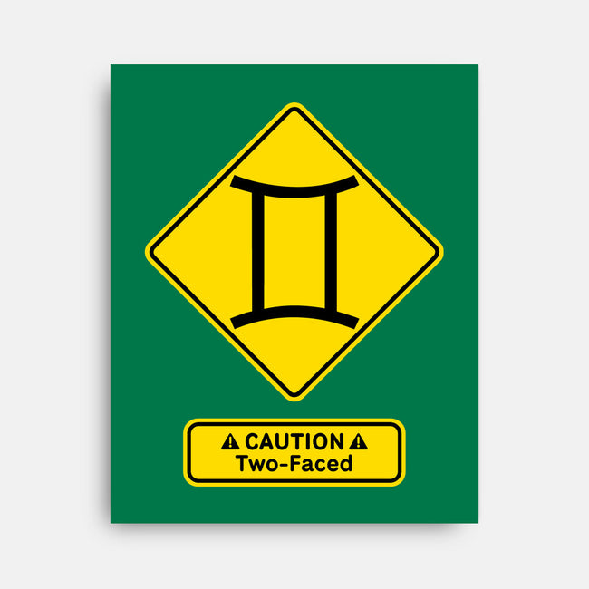 Caution Two-Faced-None-Stretched-Canvas-imisko