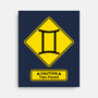 Caution Two-Faced-None-Stretched-Canvas-imisko