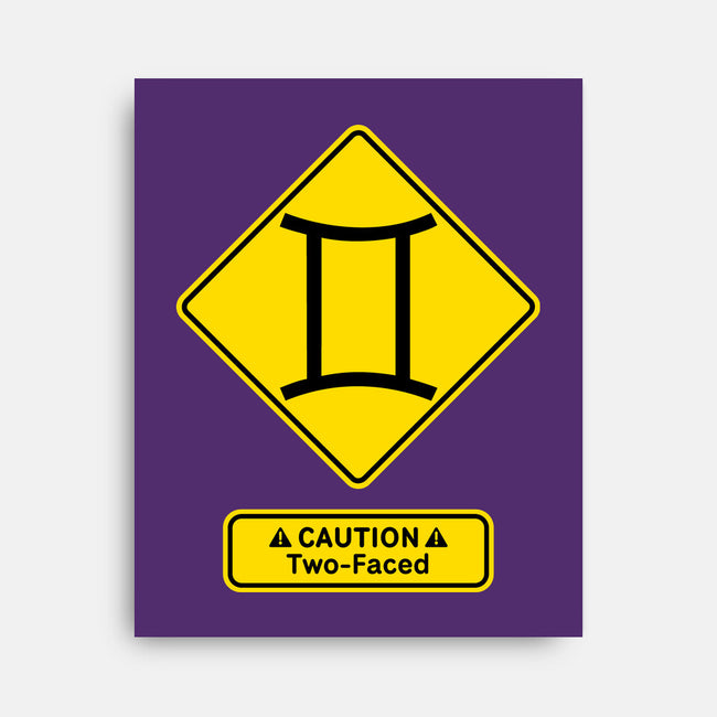 Caution Two-Faced-None-Stretched-Canvas-imisko