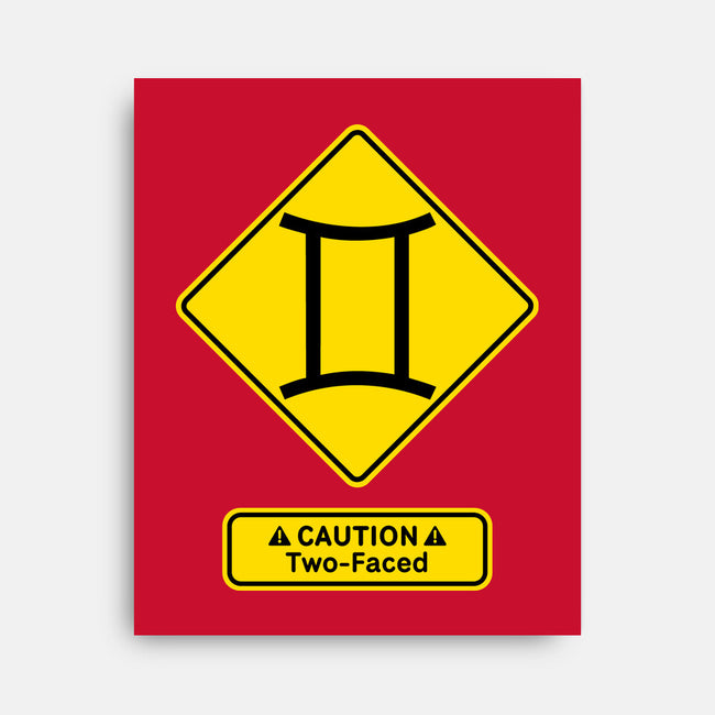 Caution Two-Faced-None-Stretched-Canvas-imisko
