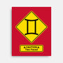 Caution Two-Faced-None-Stretched-Canvas-imisko