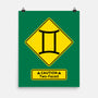 Caution Two-Faced-None-Matte-Poster-imisko