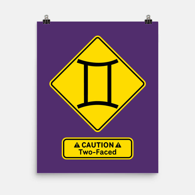 Caution Two-Faced-None-Matte-Poster-imisko