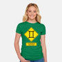 Caution Two-Faced-Womens-Fitted-Tee-imisko