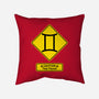 Caution Two-Faced-None-Removable Cover w Insert-Throw Pillow-imisko