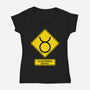 Caution Egoistic-Womens-V-Neck-Tee-imisko