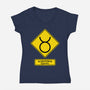 Caution Egoistic-Womens-V-Neck-Tee-imisko