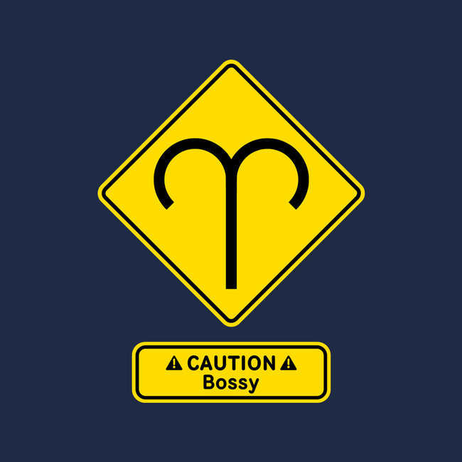 Caution Bossy-None-Glossy-Sticker-imisko