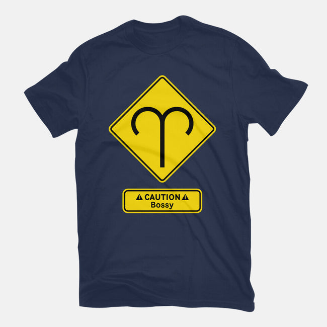 Caution Bossy-Mens-Heavyweight-Tee-imisko