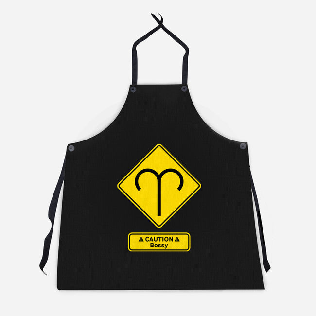 Caution Bossy-Unisex-Kitchen-Apron-imisko