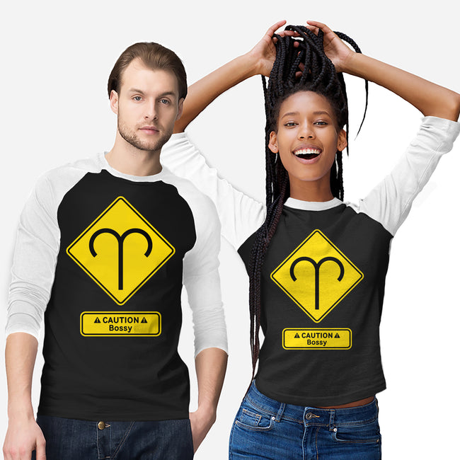 Caution Bossy-Unisex-Baseball-Tee-imisko