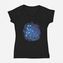 Leo Neon Constellation-Womens-V-Neck-Tee-nickzzarto