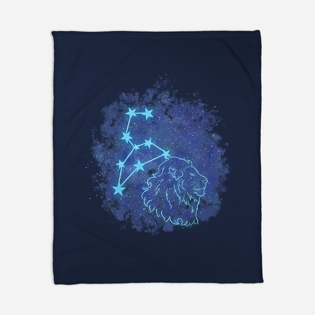 Leo Neon Constellation-None-Fleece-Blanket-nickzzarto