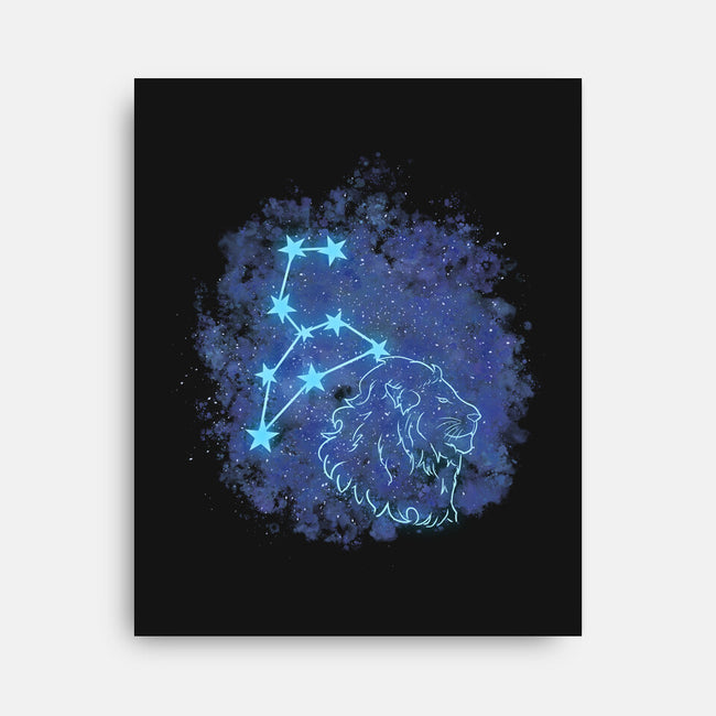 Leo Neon Constellation-None-Stretched-Canvas-nickzzarto