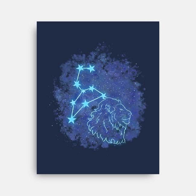 Leo Neon Constellation-None-Stretched-Canvas-nickzzarto