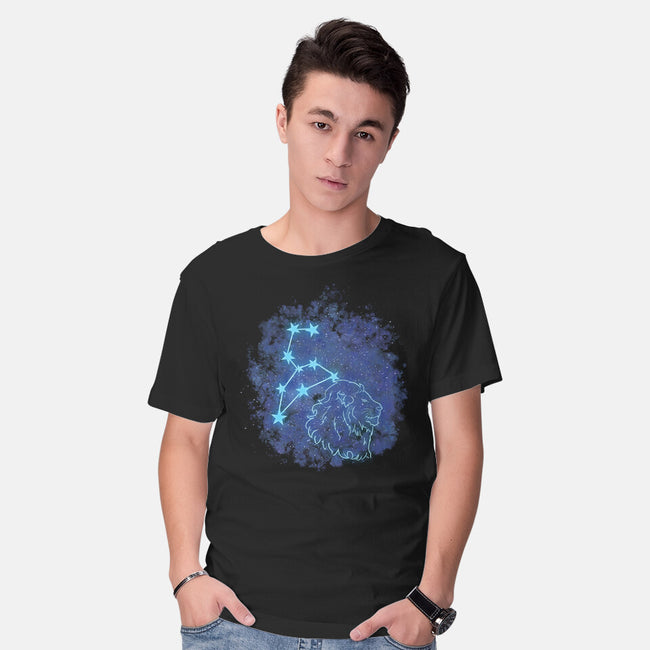 Leo Neon Constellation-Mens-Basic-Tee-nickzzarto