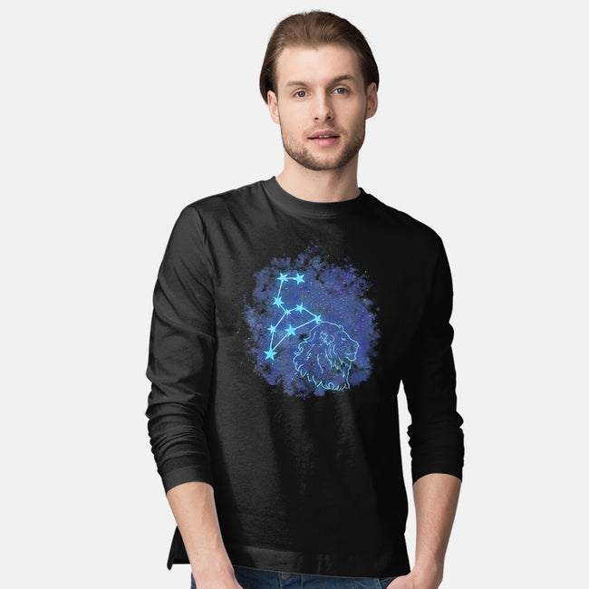 Leo Neon Constellation-Mens-Long Sleeved-Tee-nickzzarto