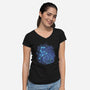Leo Neon Constellation-Womens-V-Neck-Tee-nickzzarto