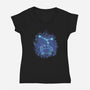 Cancer Neon Constellation-Womens-V-Neck-Tee-nickzzarto