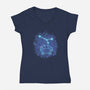 Cancer Neon Constellation-Womens-V-Neck-Tee-nickzzarto