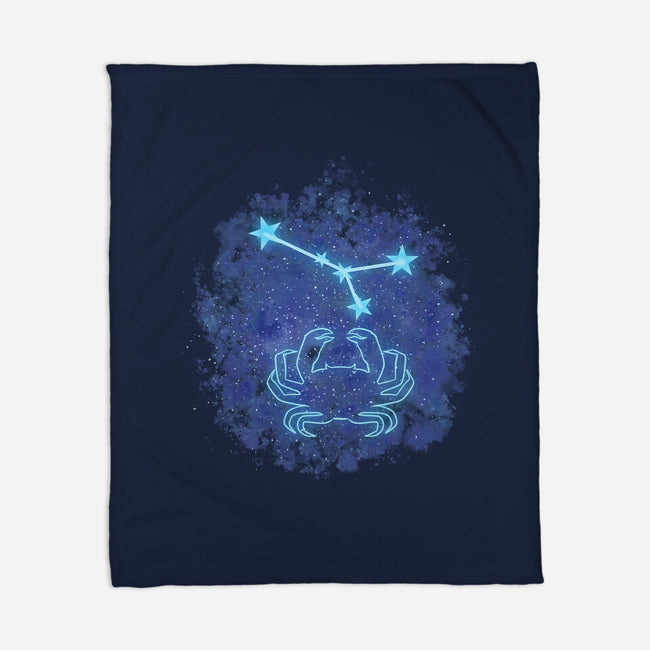 Cancer Neon Constellation-None-Fleece-Blanket-nickzzarto