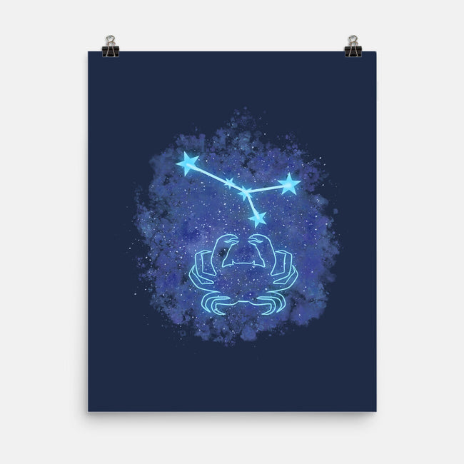 Cancer Neon Constellation-None-Matte-Poster-nickzzarto