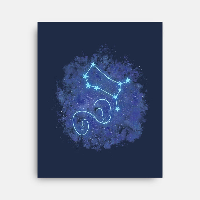Gemini Neon Constellation-None-Stretched-Canvas-nickzzarto
