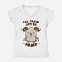 Eat Drink And Be Aries-Womens-V-Neck-Tee-WatershipBound