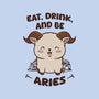 Eat Drink And Be Aries-Mens-Heavyweight-Tee-WatershipBound