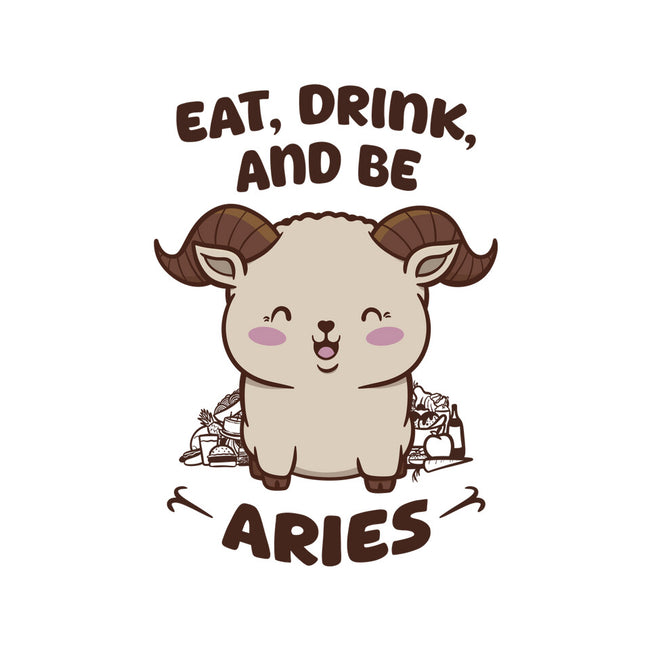 Eat Drink And Be Aries-Youth-Crew Neck-Sweatshirt-WatershipBound