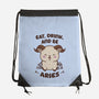 Eat Drink And Be Aries-None-Drawstring-Bag-WatershipBound