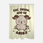 Eat Drink And Be Aries-None-Polyester-Shower Curtain-WatershipBound