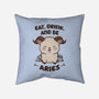 Eat Drink And Be Aries-None-Removable Cover w Insert-Throw Pillow-WatershipBound