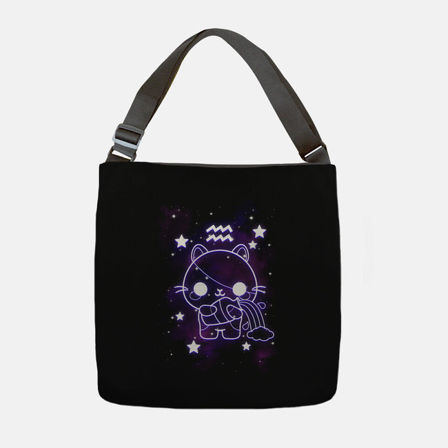 Cute Aquarius-None-Adjustable Tote-Bag-NemiMakeit