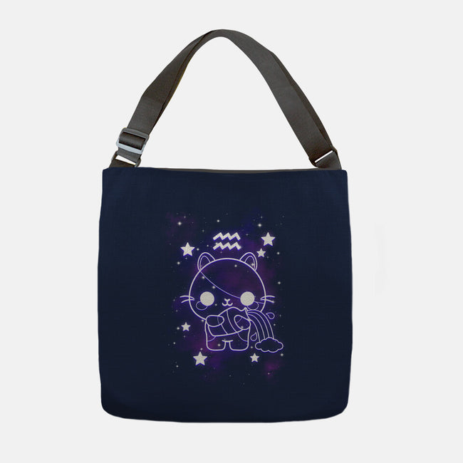 Cute Aquarius-None-Adjustable Tote-Bag-NemiMakeit