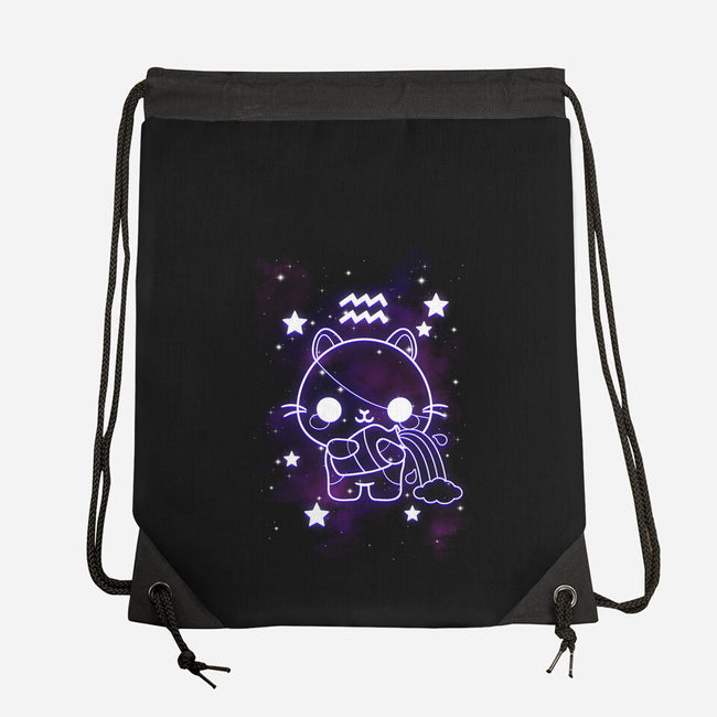 Cute Aquarius-None-Drawstring-Bag-NemiMakeit