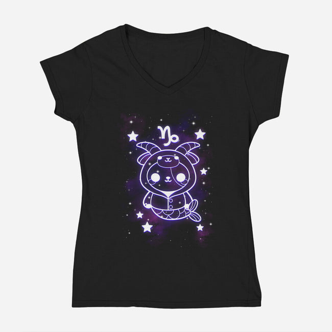 Cute Capricorn-Womens-V-Neck-Tee-NemiMakeit