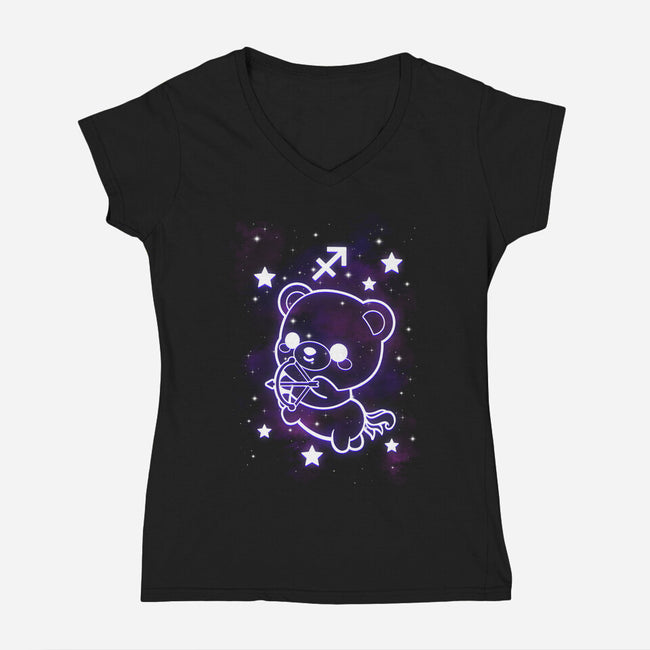 Cute Sagittarius-Womens-V-Neck-Tee-NemiMakeit