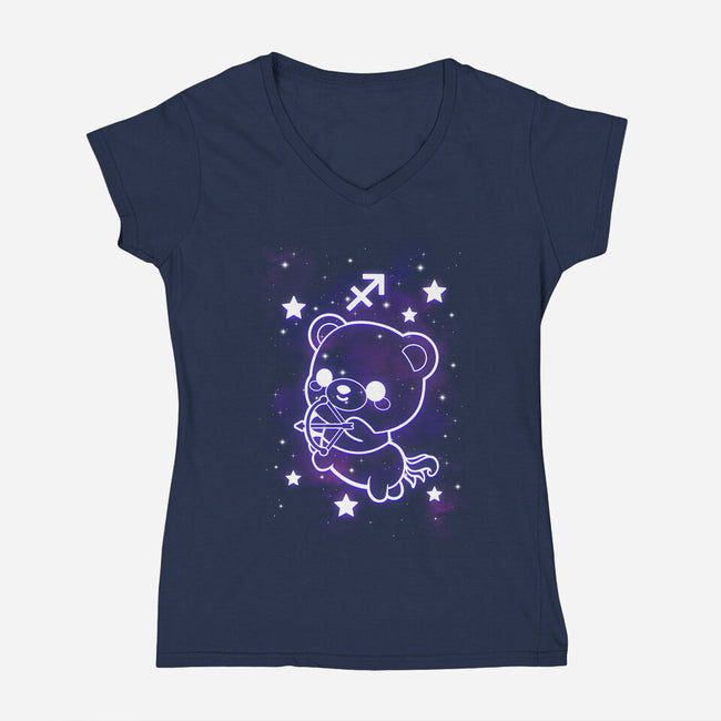 Cute Sagittarius-Womens-V-Neck-Tee-NemiMakeit